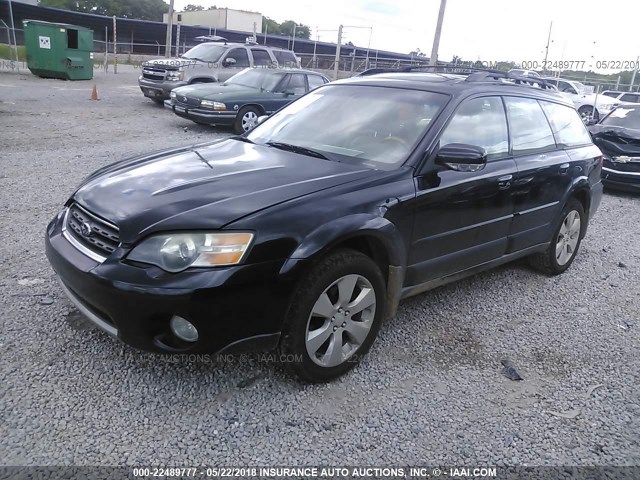 4S4BP85C454337420 - 2005 SUBARU LEGACY OUTBACK H6 R VDC BLACK photo 2