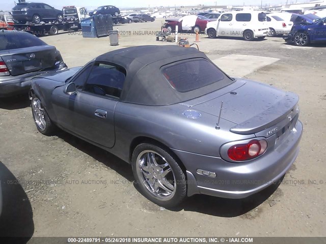 JM1NB354840409785 - 2004 MAZDA MX-5 MIATA SPEED GRAY photo 3