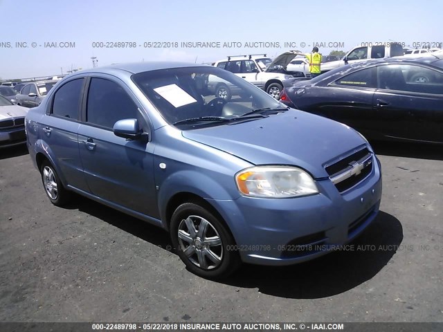 KL1TD56607B042295 - 2007 CHEVROLET AVEO LS BLUE photo 1