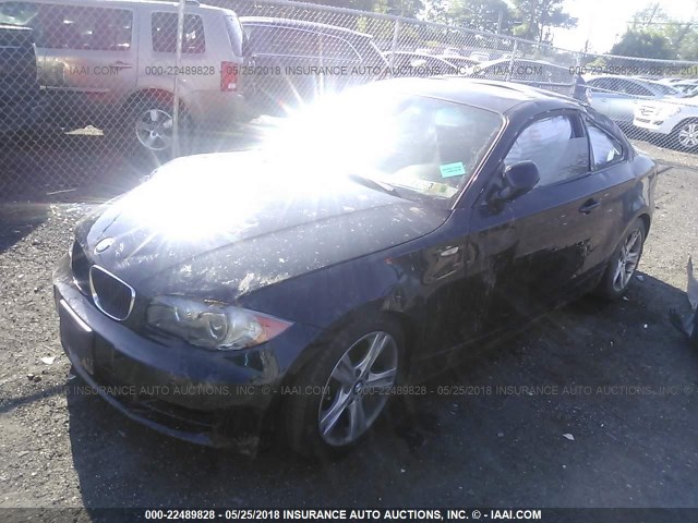 WBAUP7C54AVK77040 - 2010 BMW 128 I BLACK photo 2