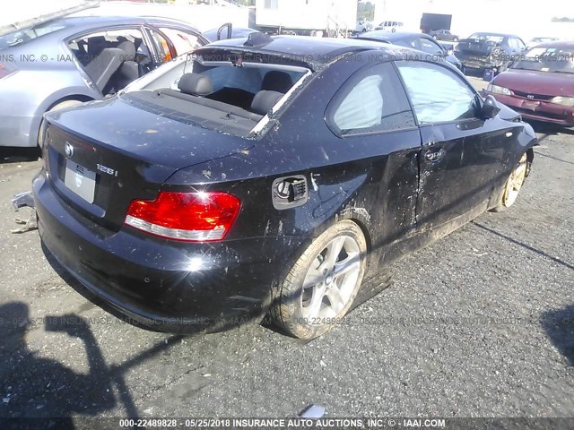 WBAUP7C54AVK77040 - 2010 BMW 128 I BLACK photo 4