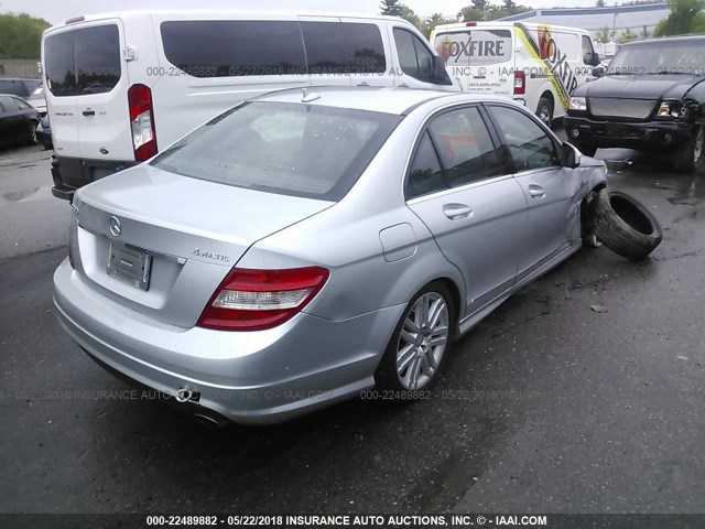 WDDGF81X78F064798 - 2008 MERCEDES-BENZ C 300 4MATIC SILVER photo 4