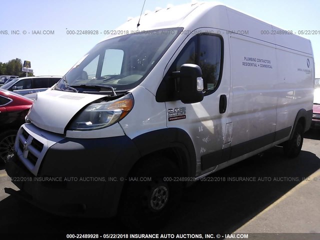 3C6TRVDG4EE123488 - 2014 RAM PROMASTER 2500 2500 HIGH WHITE photo 2