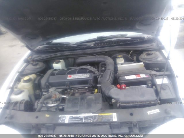 1G8ZY14772Z285740 - 2002 SATURN SC2 WHITE photo 10