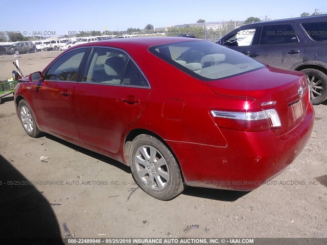 4T1BB46K89U088350 - 2009 TOYOTA CAMRY HYBRID RED photo 3