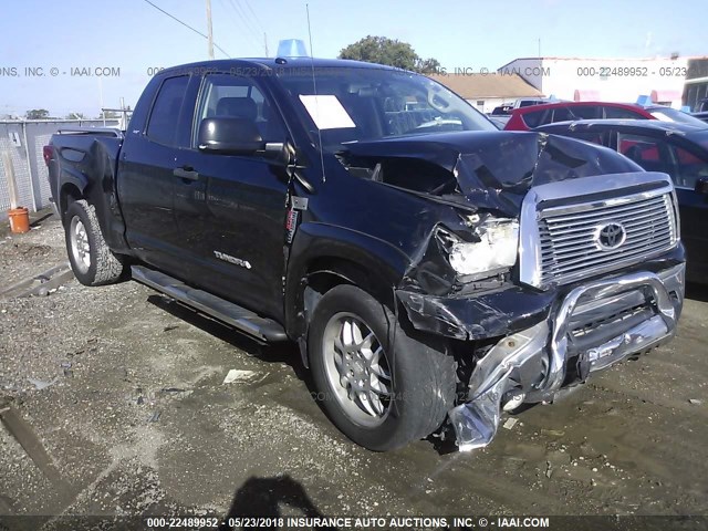 5TFRY5F10AX090031 - 2010 TOYOTA TUNDRA DOUBLE CAB SR5 BLACK photo 1