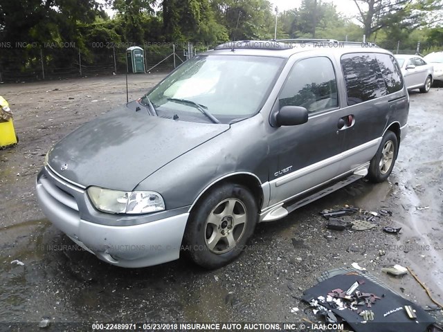 4N2ZN16TX2D818165 - 2002 NISSAN QUEST SE GRAY photo 2