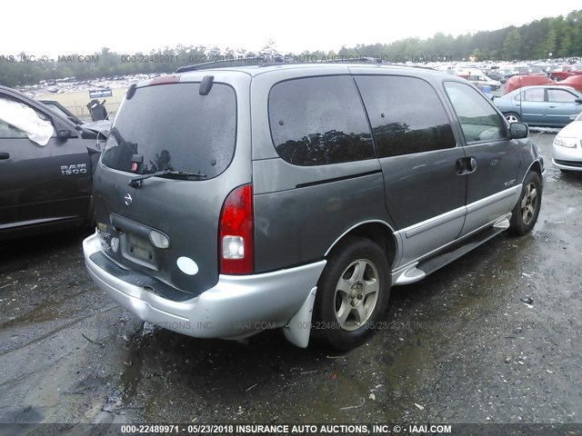 4N2ZN16TX2D818165 - 2002 NISSAN QUEST SE GRAY photo 4