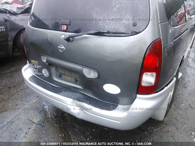 4N2ZN16TX2D818165 - 2002 NISSAN QUEST SE GRAY photo 6