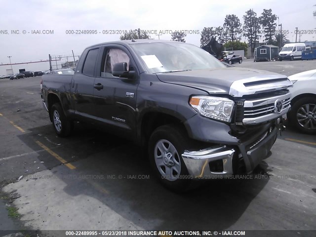 5TFRY5F1XHX217460 - 2017 TOYOTA TUNDRA DOUBLE CAB SR/SR5 GRAY photo 1