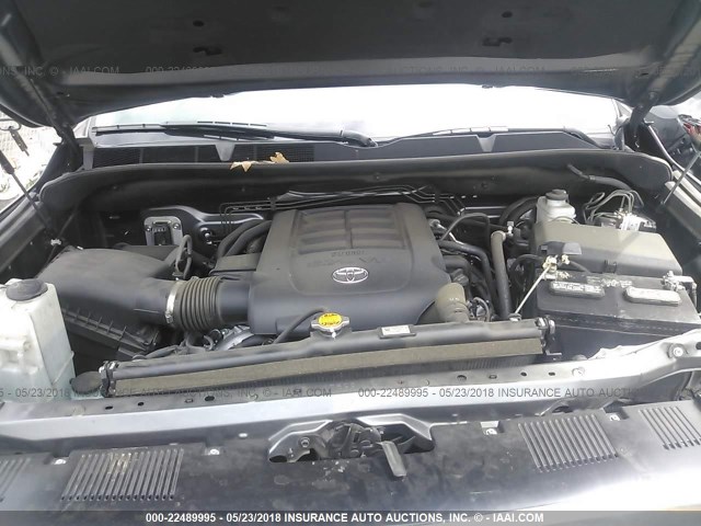 5TFRY5F1XHX217460 - 2017 TOYOTA TUNDRA DOUBLE CAB SR/SR5 GRAY photo 10