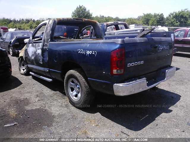 1D7HA16K75J637358 - 2005 DODGE RAM 1500 ST BLUE photo 3