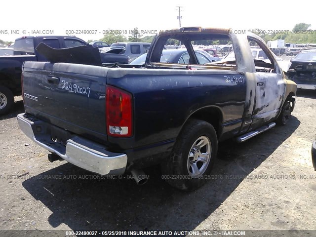 1D7HA16K75J637358 - 2005 DODGE RAM 1500 ST BLUE photo 4