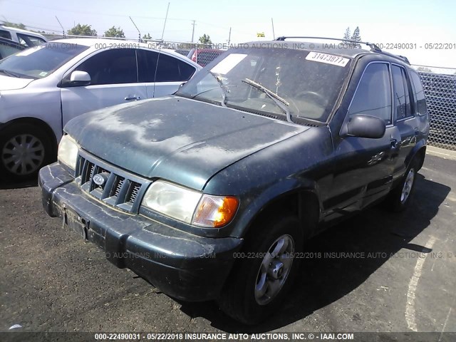 KNDJB723525160122 - 2002 KIA SPORTAGE GREEN photo 2