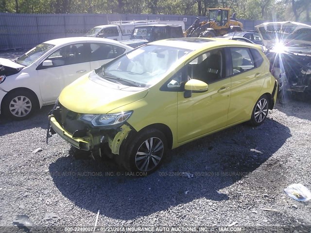 3HGGK5H89GM702729 - 2016 HONDA FIT EX/EXL YELLOW photo 2