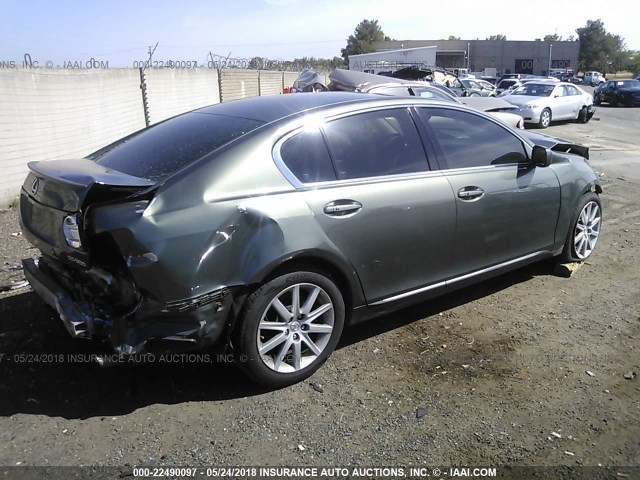 JTHBH96S465011589 - 2006 LEXUS GS GENERATION 200 300 GREEN photo 4