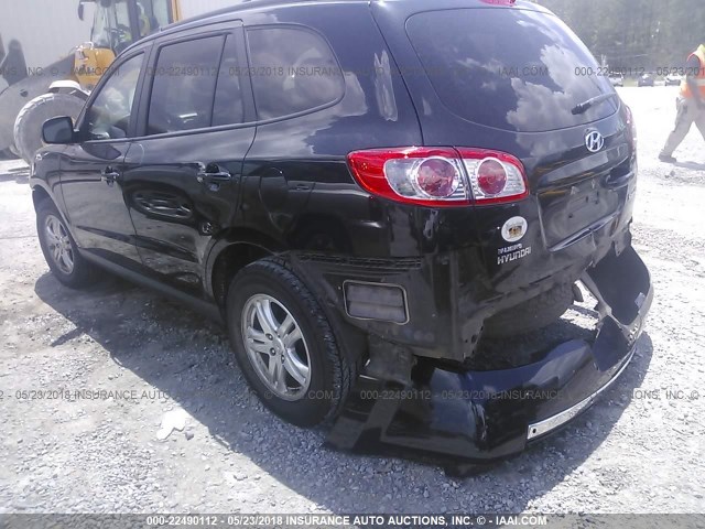 5XYZG3AB3BG071582 - 2011 HYUNDAI SANTA FE GLS BLACK photo 3