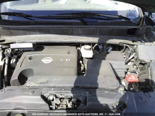 5N1AR2MN9EC601310 - 2014 NISSAN PATHFINDER S/SV/SL/PLATINUM 蓝色 照片 10