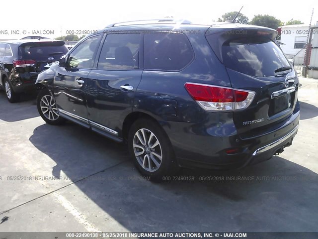 5N1AR2MN9EC601310 - 2014 NISSAN PATHFINDER S/SV/SL/PLATINUM 蓝色 照片 3
