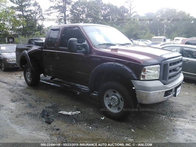 1FTSX21565EA27322 - 2005 FORD F250 SUPER DUTY RED photo 1