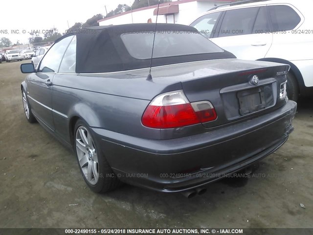 WBABS33462PG83433 - 2002 BMW 325 CI GRAY photo 3