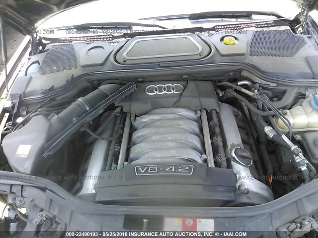 WAULL44EX6N012649 - 2006 AUDI A8 4.2 QUATTRO BLACK photo 10