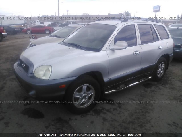 KM8SC13D73U350111 - 2003 HYUNDAI SANTA FE GLS/LX SILVER photo 2