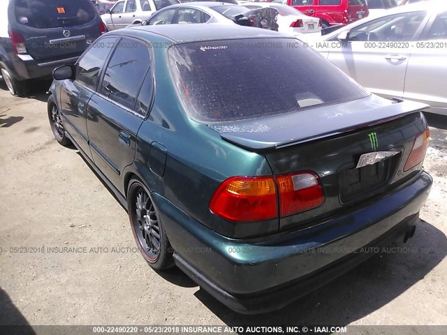 2HGEJ6617XH520015 - 1999 HONDA CIVIC SE GREEN photo 3