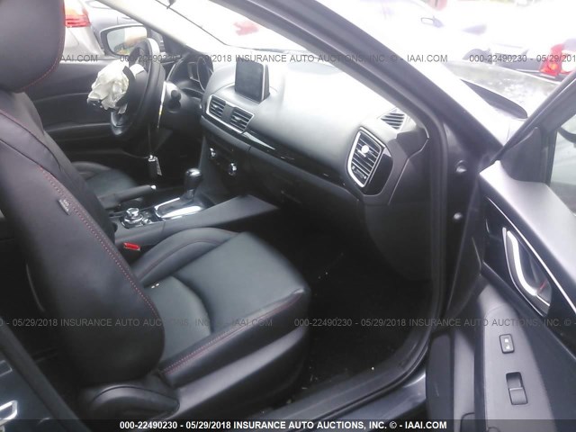 3MZBM1W75FM141298 - 2015 MAZDA 3 GRAND TOURING GRAY photo 5