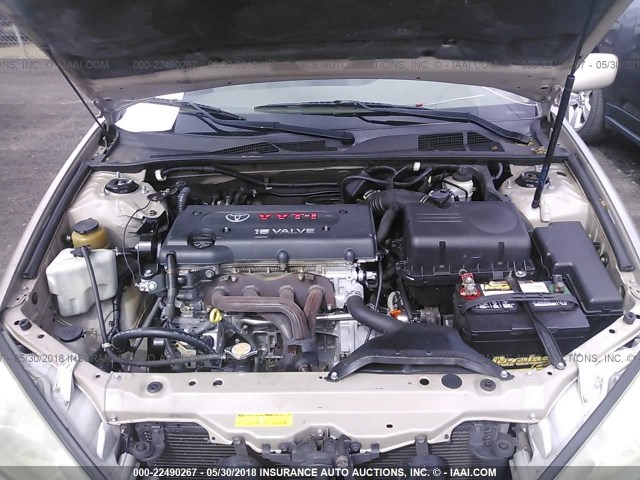 4T1BE32KX3U238179 - 2003 TOYOTA CAMRY LE/XLE/SE GOLD photo 10