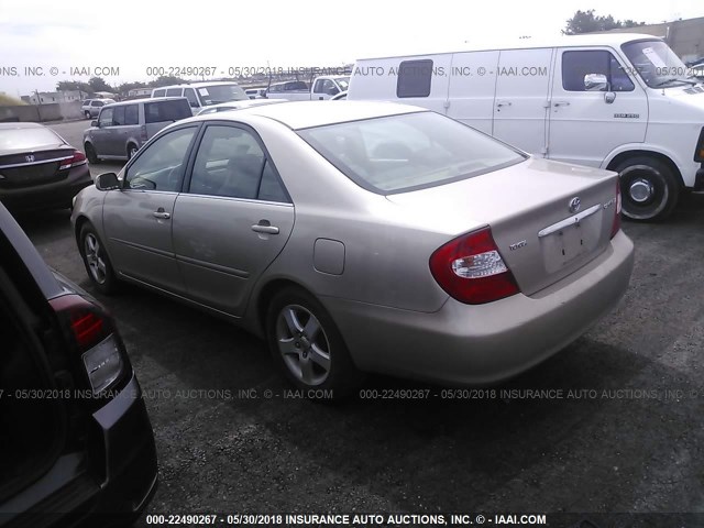 4T1BE32KX3U238179 - 2003 TOYOTA CAMRY LE/XLE/SE GOLD photo 3