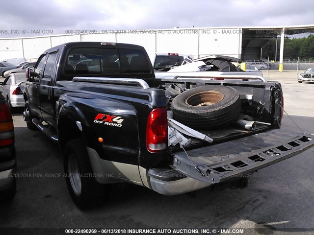 1FTWW33P77EA31116 - 2007 FORD F350 SUPER DUTY BLACK photo 3