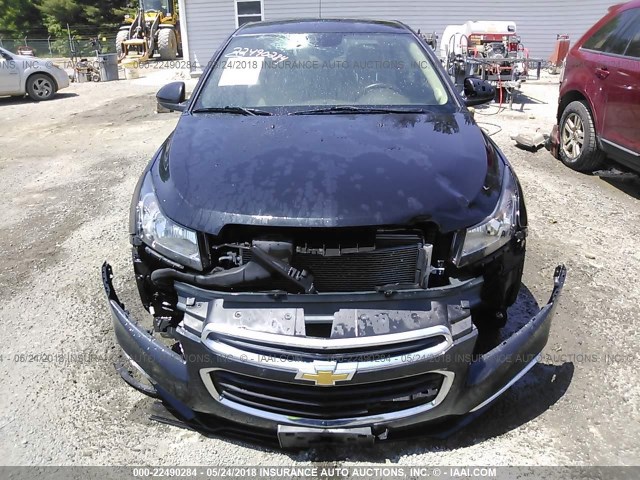 1G1PE5SB3F7296619 - 2015 CHEVROLET CRUZE LT BLACK photo 6