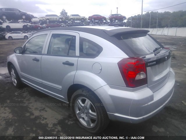 1B3HB48B47D571859 - 2007 DODGE CALIBER SXT SILVER photo 3