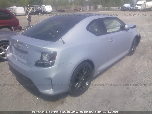 JTKJF5C78E3070658 - 2014 TOYOTA SCION TC SILVER photo 4