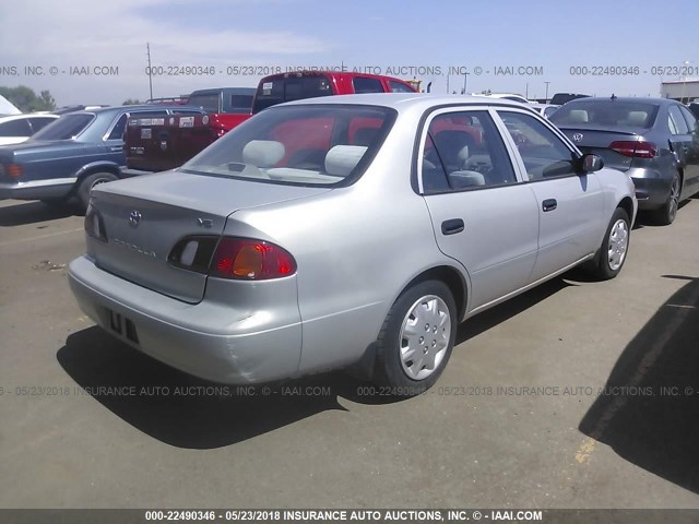 1NXBR12E9XZ226002 - 1999 TOYOTA COROLLA VE/CE/LE SILVER photo 4