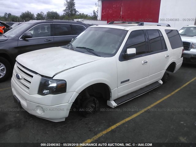 1FMFU20598LA66039 - 2008 FORD EXPEDITION LIMITED WHITE photo 2