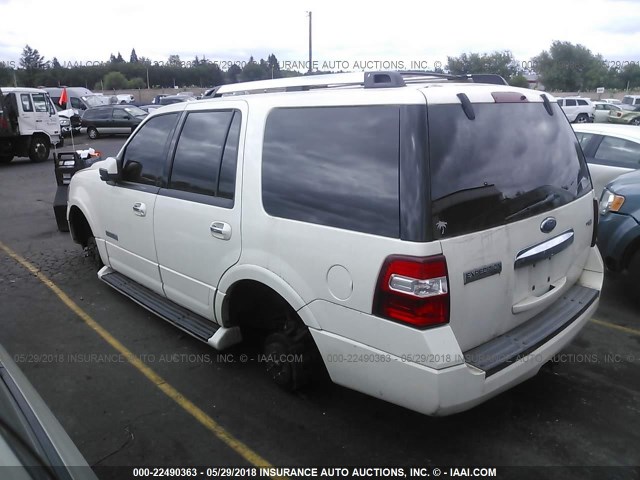 1FMFU20598LA66039 - 2008 FORD EXPEDITION LIMITED WHITE photo 3