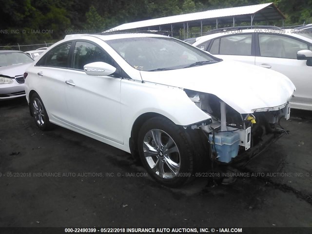 5NPEC4AC7BH141814 - 2011 HYUNDAI SONATA SE/LIMITED WHITE photo 1