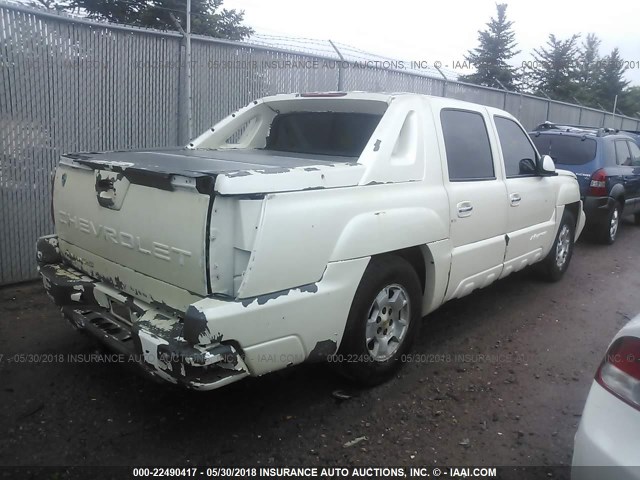 3GNEC13T12G156451 - 2002 CHEVROLET AVALANCHE C1500 WHITE photo 4