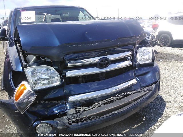 5TBRT34164S449617 - 2004 TOYOTA TUNDRA ACCESS CAB SR5 Navy photo 6