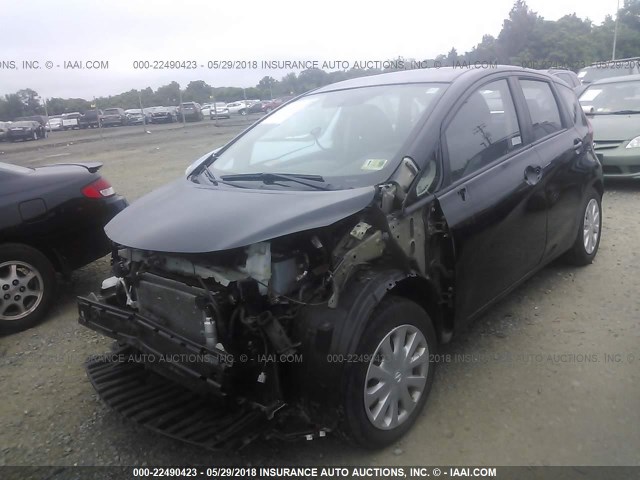 3N1CE2CP9EL390306 - 2014 NISSAN VERSA NOTE S/S PLUS/SV/SL BLACK photo 2