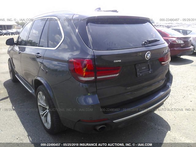 5UXKR0C55F0P15983 - 2015 BMW X5 XDRIVE35I GRAY photo 3