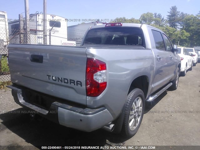 5TFAY5F14GX556663 - 2016 TOYOTA TUNDRA CREWMAX 1794/PLATINUM 银色 照片 4