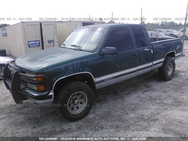 1GCEK19K3SE231359 - 1995 CHEVROLET GMT-400 K1500 GREEN photo 2