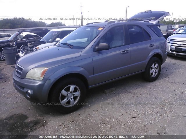 KNDJD733X65587522 - 2006 KIA SORENTO EX/LX GRAY photo 2