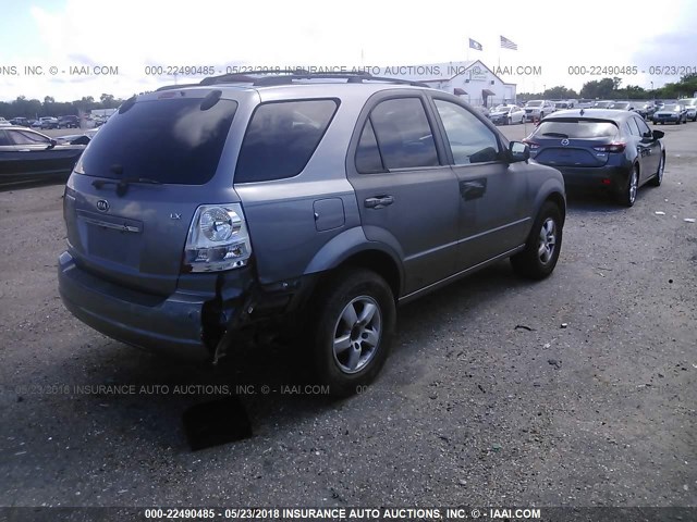 KNDJD733X65587522 - 2006 KIA SORENTO EX/LX GRAY photo 4