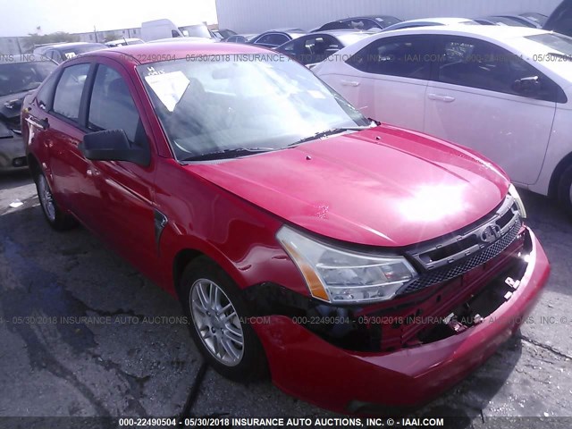 1FAHP35N48W210913 - 2008 FORD FOCUS SE/SEL/SES RED photo 1