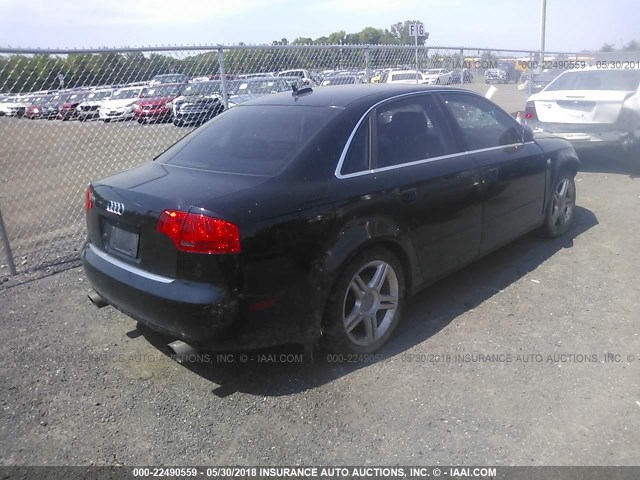 WAUDF78E36A235579 - 2006 AUDI A4 2.0T QUATTRO BLACK photo 4