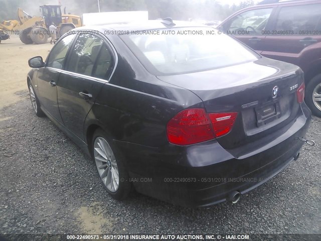 WBAPL5G53BNN22337 - 2011 BMW 335 XI BLACK photo 3